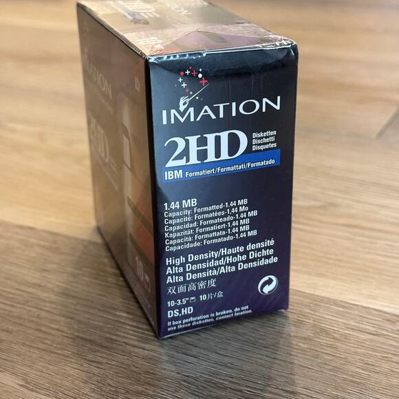 NEW IMATION 3.5"2 Sets Floppy Disks Diskettes 10 Pack IBM Formatted 1.44MB 2HD - Picture 7 of 8